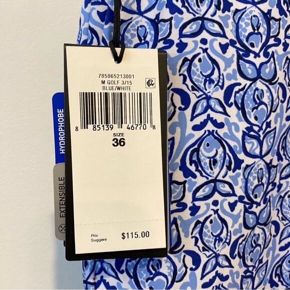 NWT Ralph Lauren RLX Golf Size 36 Printed Fish Athletic Shorts - Classic Fit - Picture 2 of 13